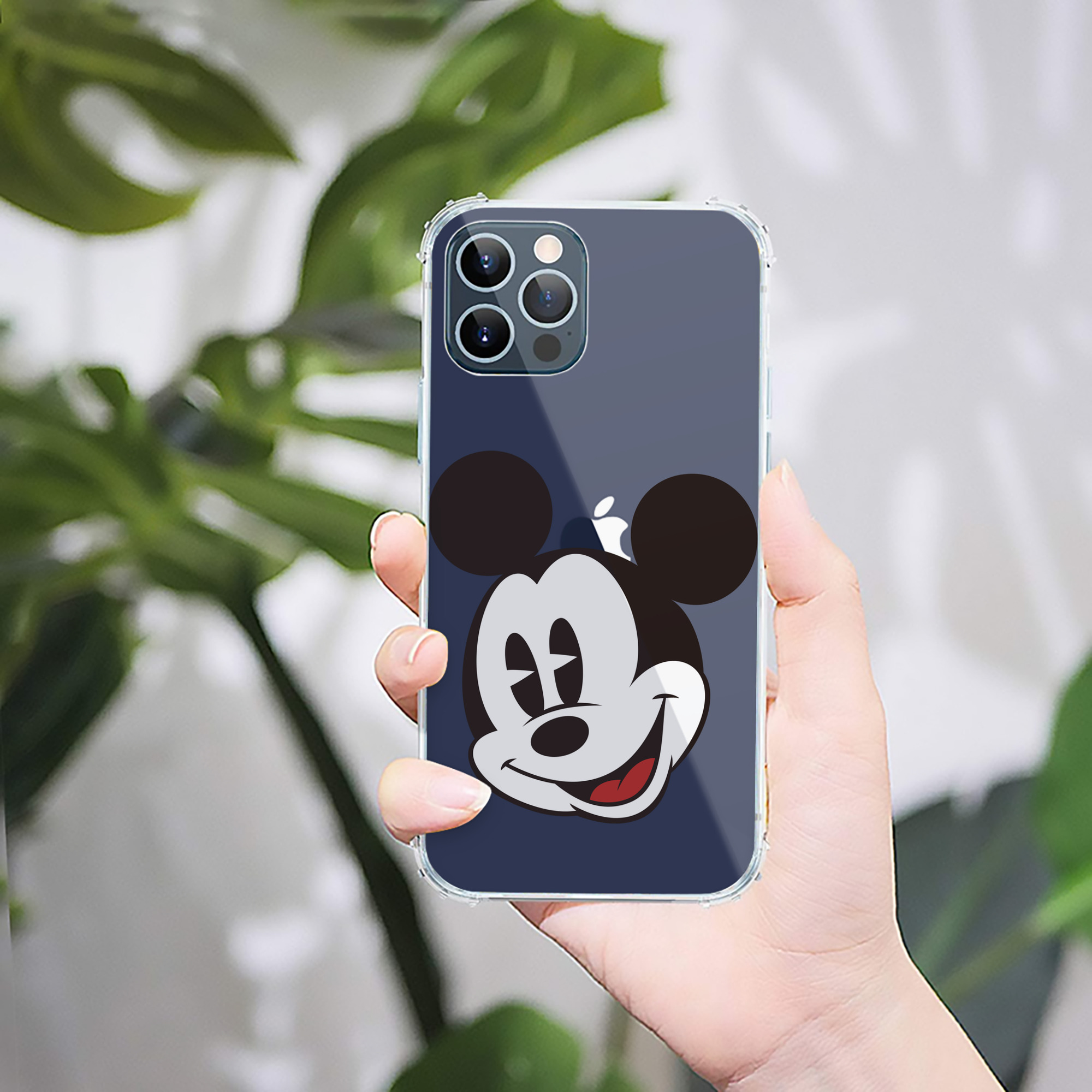 （画像用） ミッキーマウス Mickey Mouse 【iPhone 12シリーズ対応】透明スマホケース（クリアソフトケース）
